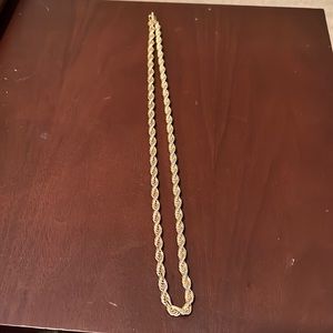 Gold over silver necklace